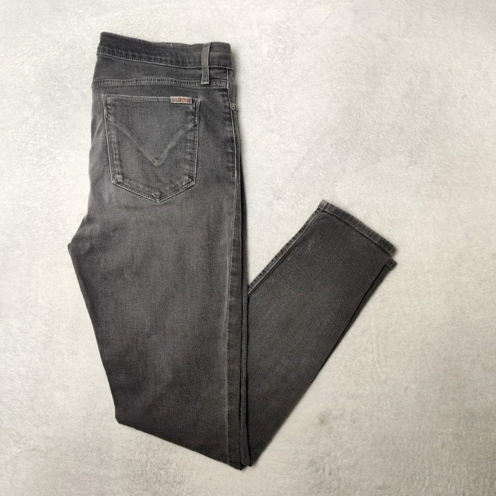 Hudson Jeans Womens 31 Gray Krista Super Skinny Mid Rise Stretch Denim